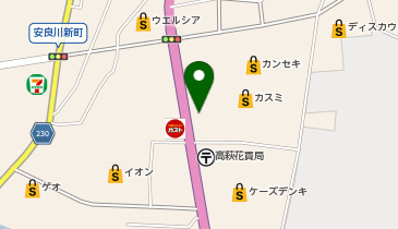 宅配ロッカーPUDO ウエルシア 高萩安良川南店の地図画像