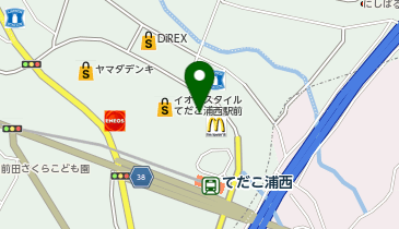 宅配ロッカーPUDO イオンスタイル 浦西店の地図画像
