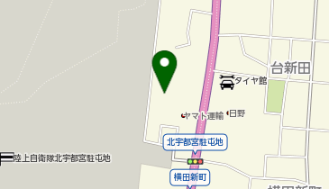 宅配ロッカーPUDO ヤマト運輸 宇都宮上横田営業所の地図画像
