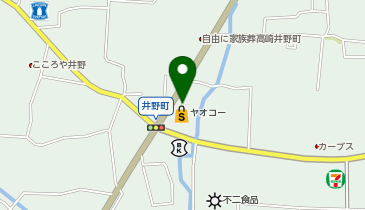 宅配ロッカーPUDO ヤオコー 高崎井野店の地図画像
