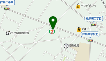 宅配ロッカーPUDO セブン-イレブン 昭島緑町2丁目店の地図画像