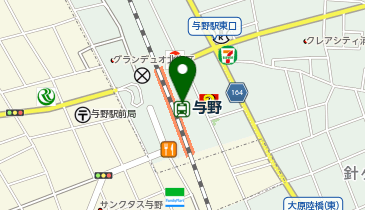 宅配ロッカーPUDO JR東日本 与野駅 改札前(Mー1)の地図画像