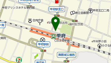 宅配ロッカーPUDO JR東日本 甲府駅 自由通路北口側(Mー2)の地図画像