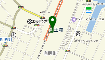 宅配ロッカーPUDO JR土浦駅 東口(M-1)の地図画像