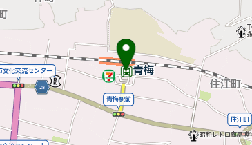 宅配ロッカーPUDO JR青梅駅 出口付近(M-1)の地図画像