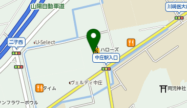 QBハウス ハローズ中庄店の地図画像