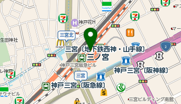 QBハウス JR三ノ宮駅店の地図画像