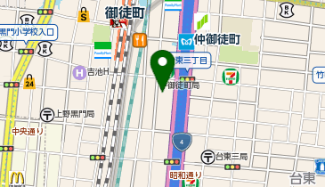 QBハウス 仲御徒町店の地図画像