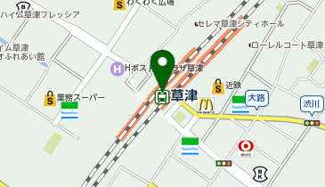 QBハウス JR草津駅店の地図画像