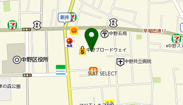 QBハウス 中野ブロードウェイ店の地図画像