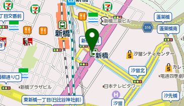 QBハウス ゆりかもめ新橋駅店の地図画像