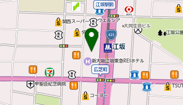 QBハウス カリーノ江坂店の地図画像
