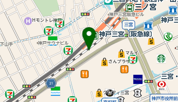 QBハウス 阪急三宮駅西口店の地図画像