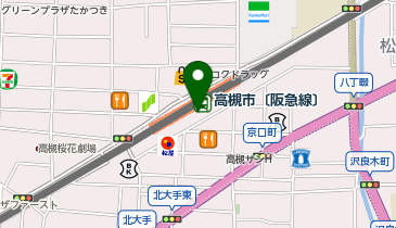 QBハウス エミル高槻店の地図画像