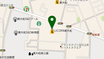 QBハウス LICOPA東大和店の地図画像