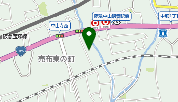 からあげ専門店 鶏笑 中山寺店の地図画像
