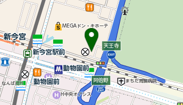 からあげ専門店 鶏笑 新世界店の地図画像