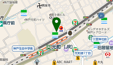 ヴィラ神戸元町店の地図画像