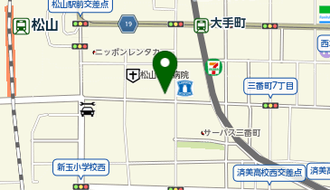フロンティア薬局松山市民病院前店の地図画像