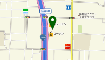 ジョーシン平野うりわり店の地図画像
