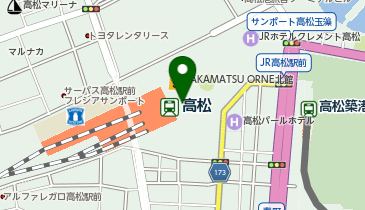 ハレノヒヤ 高松オルネ店の地図画像