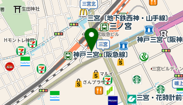 SAS三洋航空サービス三ノ宮営業所 交通センタービル店の地図画像