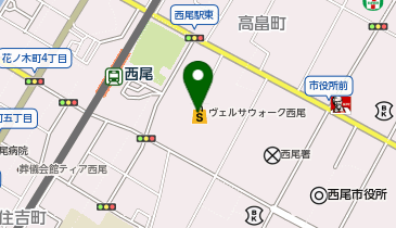 アストローザー ヴェルサウォーク西尾店の地図画像