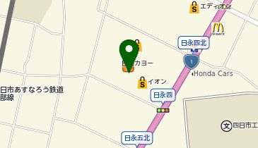ハニカムハニデイ カヨーショッピングセンター店の地図画像