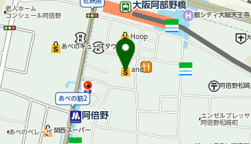 古着屋seak あべのand店の地図画像