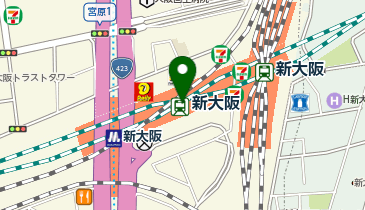 大阪新世界元祖串かつだるま アルデ新大阪店の地図画像