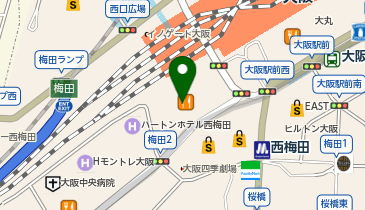珈琲所 コメダ珈琲店 KITTE大阪店の地図画像