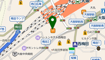 ディップガーデンテラス KITTE大阪店の地図画像