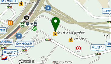 ふとんのかわい 泉ヶ丘ひろば専門店街店の地図画像