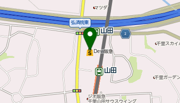 カラーフィールド デュー阪急山田店の地図画像