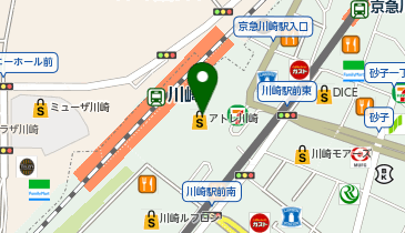 ダイアナ アトレ川崎店の地図画像