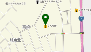 本高砂屋 さくら野百貨店弘前店の地図画像