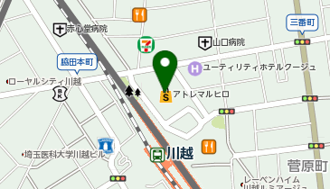 英会話イーオンアトレ川越校の地図画像