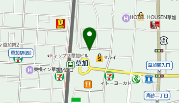 ココカラファイン 草加マルイ店の地図画像