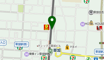 くまざわ書店 草加ヴァリエ店の地図画像