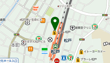 エースコンタクト アトレ松戸店の地図画像