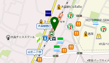 ザ・クロックハウス アラウンド アトレ大森店の地図画像