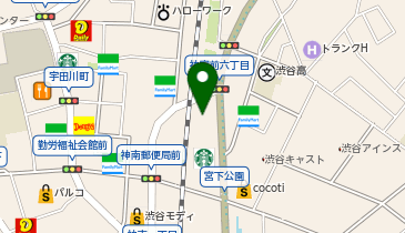 LOUIS VUITTON RAYARD MIYASHITA PARK店の地図画像