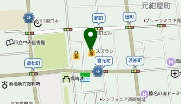 餃子のあかぎ スズラン百貨店高崎店の地図画像