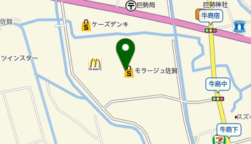濱かつ モラージュ佐賀店の地図画像