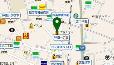 HMV&BOOKS SHIBUYA 渋谷MODI店の地図画像