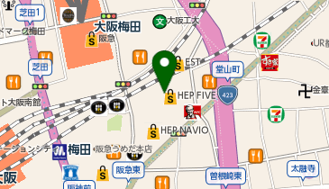 Disney store HEP FIVE店の地図画像