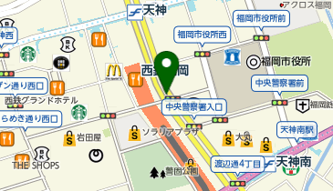 バースデイ・バー 天神地下街店の地図画像