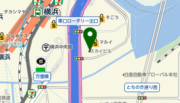 横浜SKY献血ルームの地図画像