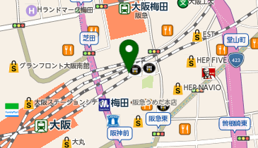 松葉総本店 新梅田食道街店の地図画像