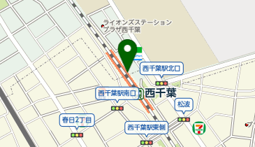 くまざわ書店 ペリエ西千葉店の地図画像